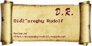 Diószeghy Rudolf névjegykártya