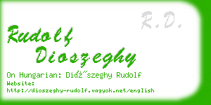 rudolf dioszeghy business card